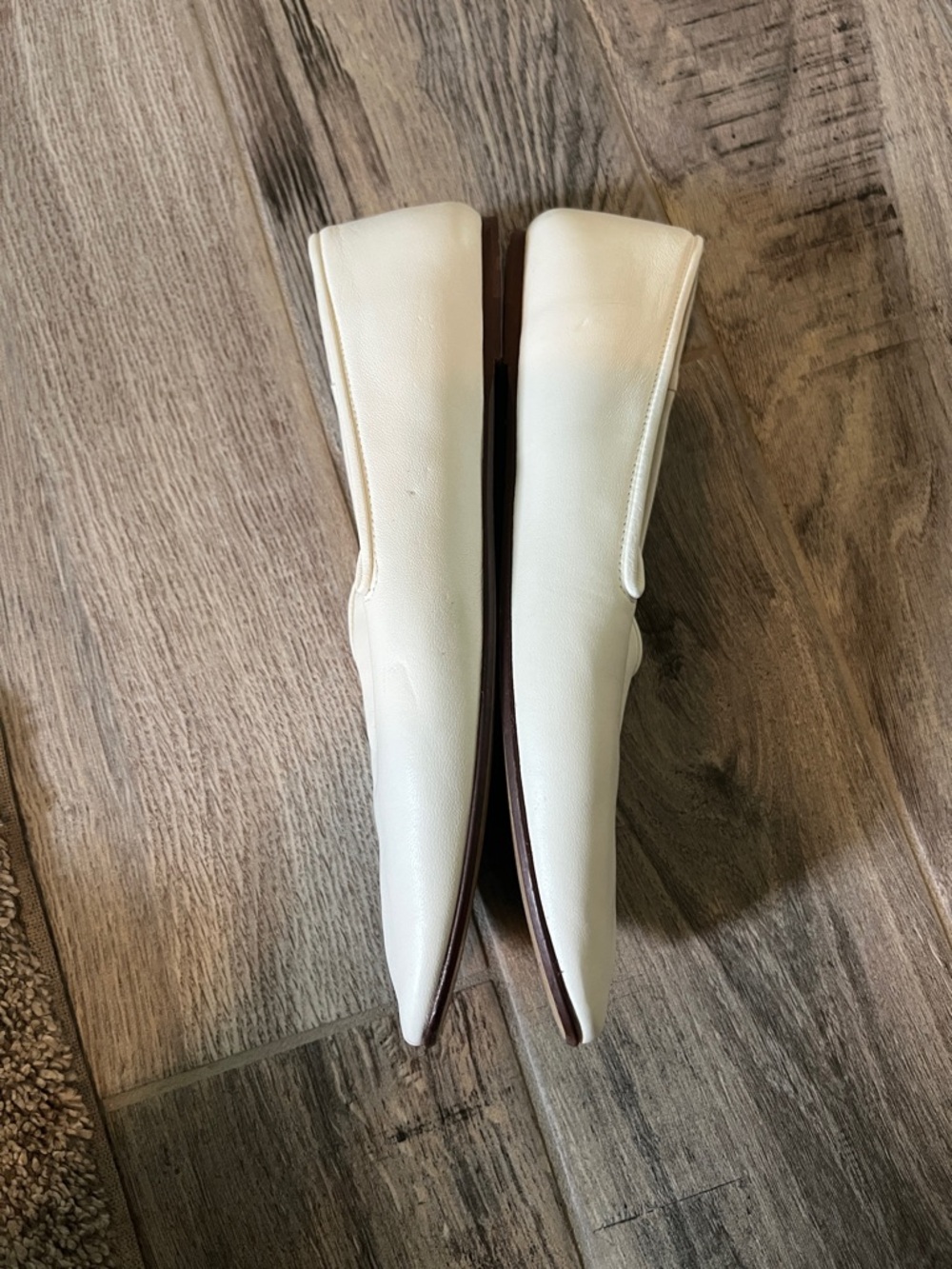 Everlane Cream Leather Slip-On Loafers - Picture 3 of 6